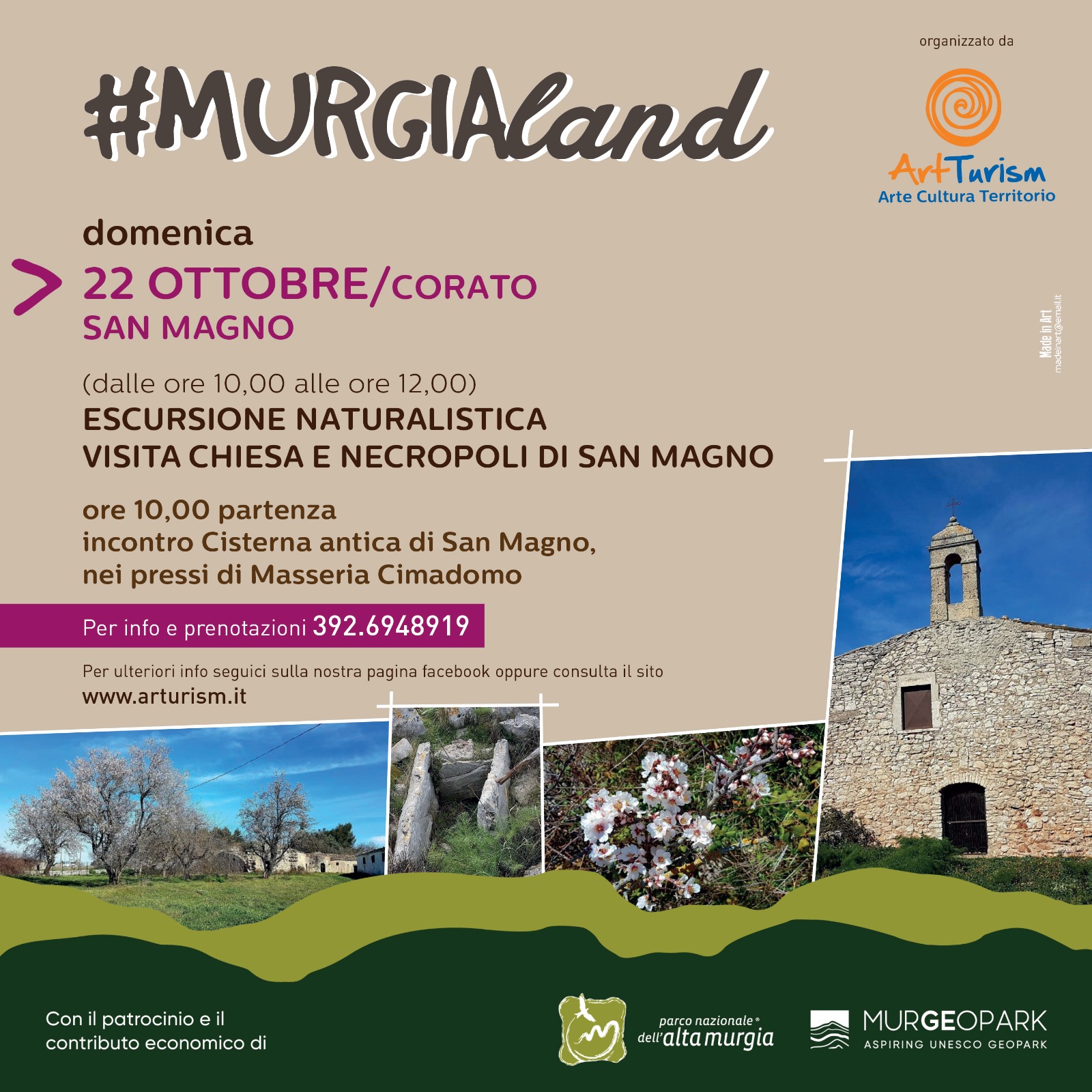 #MURGIAland. Escursione naturalistica - visita chiesa e necropoli di San Magno