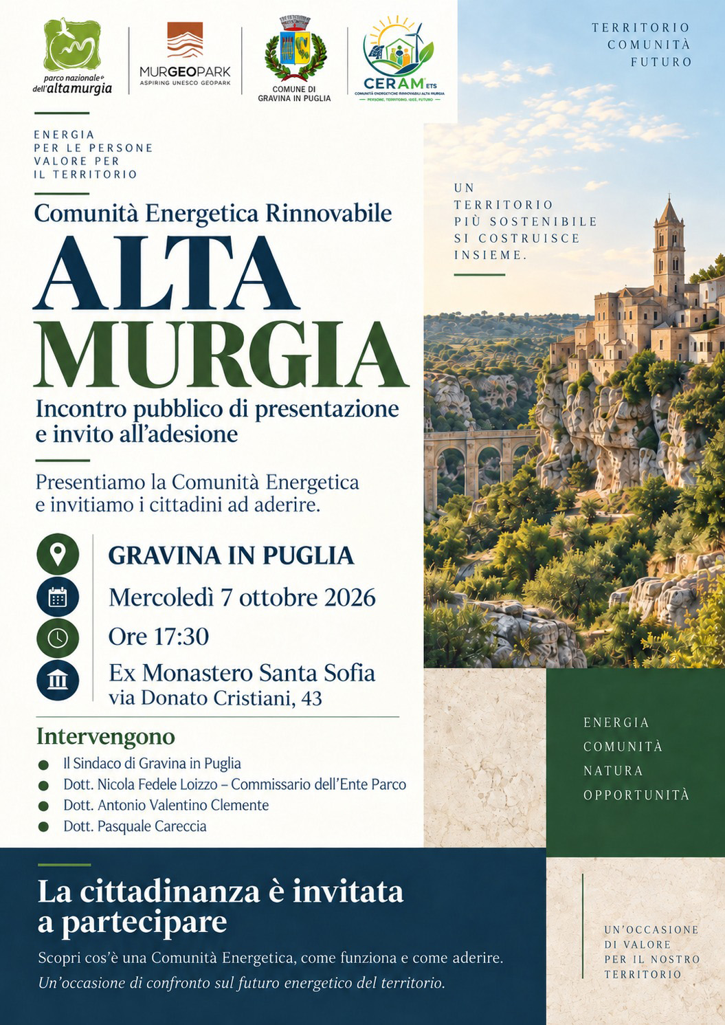 Comunità energetica incontro volantino